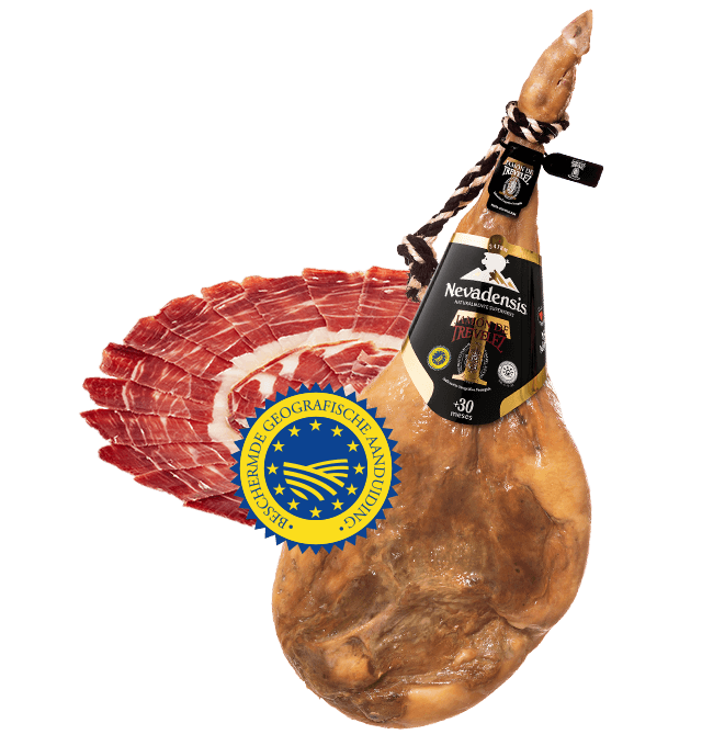De beste Spaanse ham ter wereld, met 30 maanden natuurlijke droging door Jamones Nevadensis